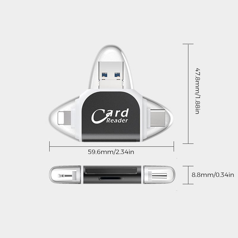 4-in-1 Multifunctional Card Reader