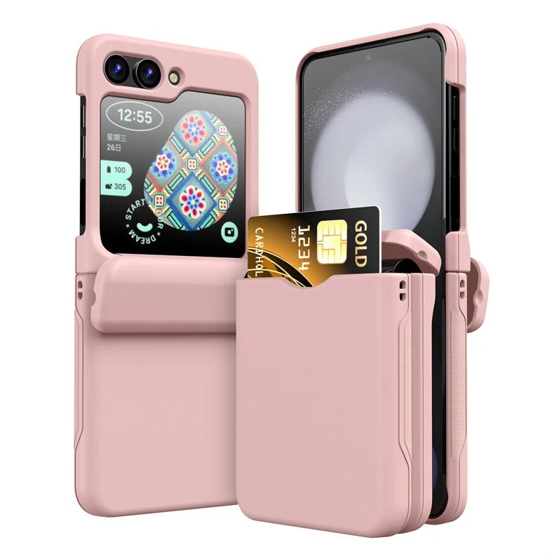 Protective Phone Case with Card Holder for Samsung Galaxy Flip 5/4/3