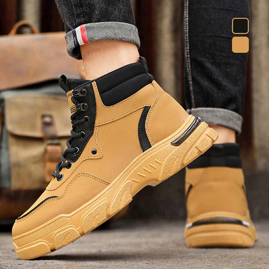 Men’s Trendy Breathable Non-Slip Faux Leather Boots