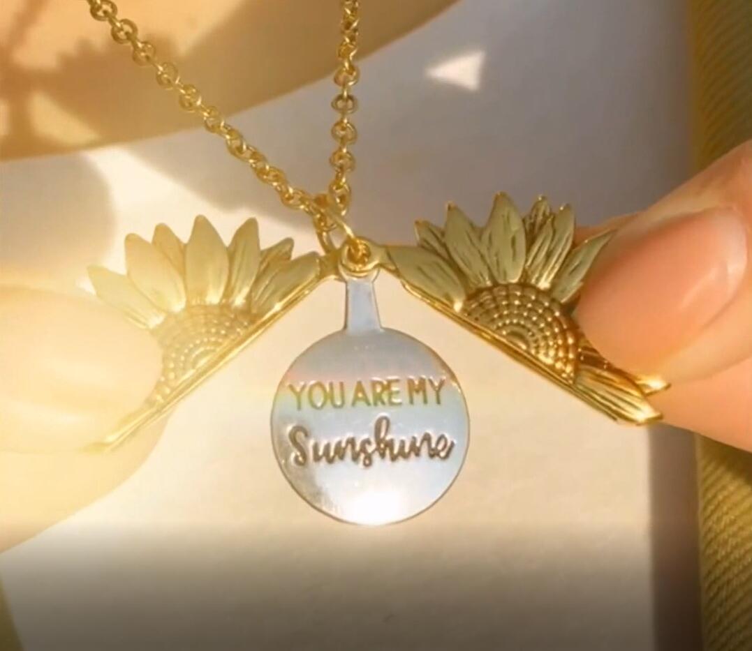 Girasol "You Are My Sunshine" necklace with storage bag