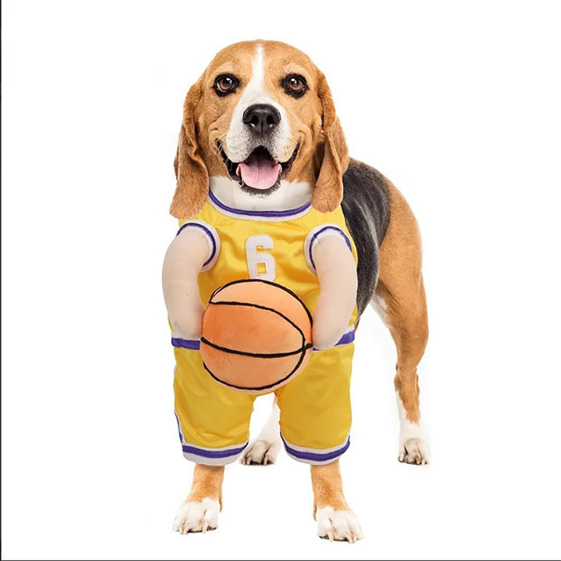 Dog Basketball Player Costume with Ball