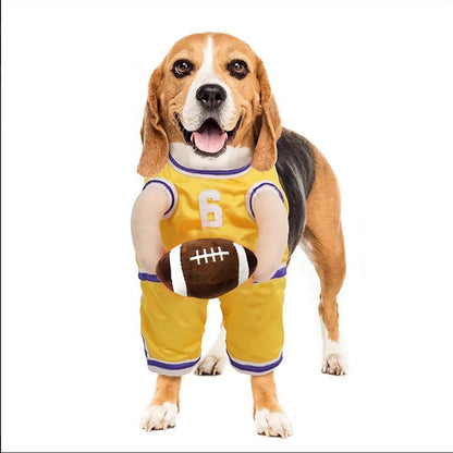 Dog Basketball Player Costume with Ball