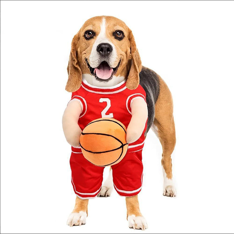 Dog Basketball Player Costume with Ball